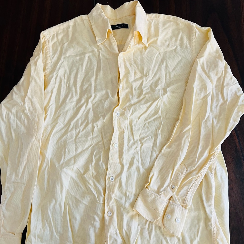 Yellow shirt Men, Equilibrio Italia, size Large, like new